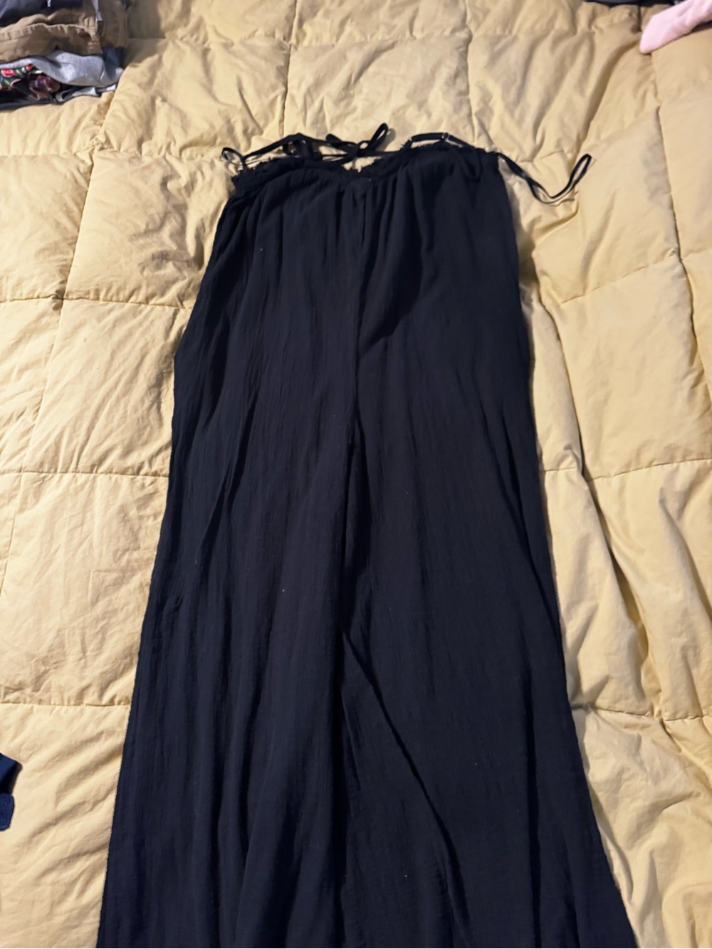 Women's Black Wide-Leg Jumpsuit